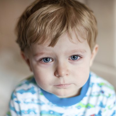 Crying toddler boy