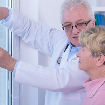 Senior woman with lung cancer