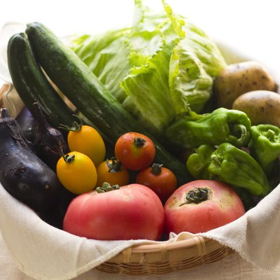 Summer Vegetables In Basket