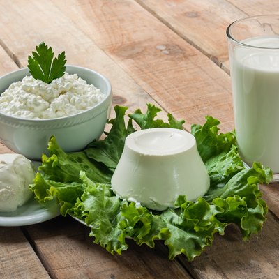 Dairy products. Sour cream, milk, cheese, mozzarella, ricotta