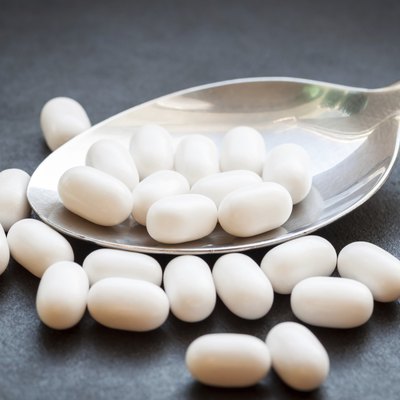 White pills.