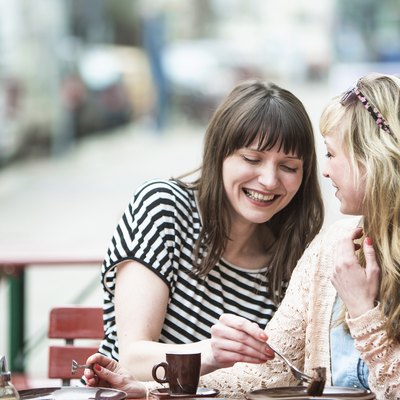 Two friends at the cafe