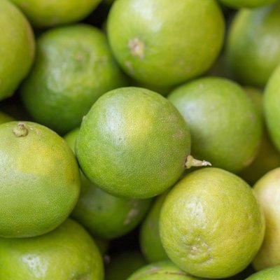 Fresh green lemons