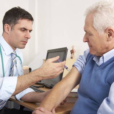 British GP injecting senior man in surgery