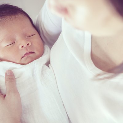 Sick baby, Soft focus and blurry, vintage style color effect