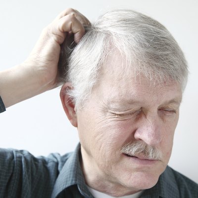 older man with dry scalp