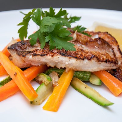 Grilled Fish Fillet and Salad