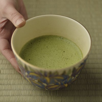 Close up of Japanese tea ceremony