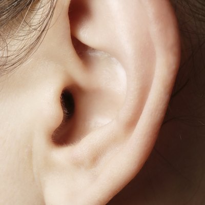 Human ear closeup