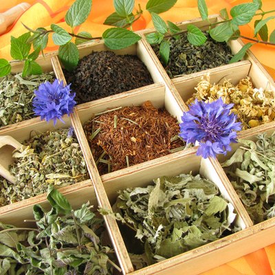Tea box with loose tea types