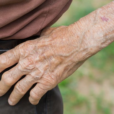 Senior man's hand