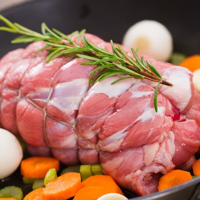 Raw Beef Roast in a Pan