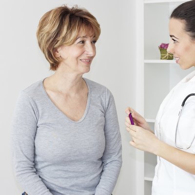 Mature woman with her female doctor.