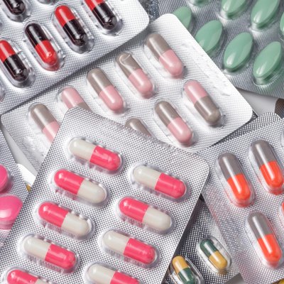 drug pill and capsule in blister packaging