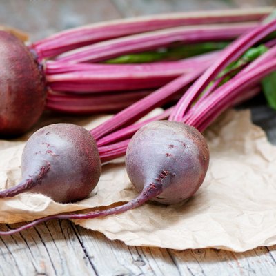 Fresh beetroot on wooden background