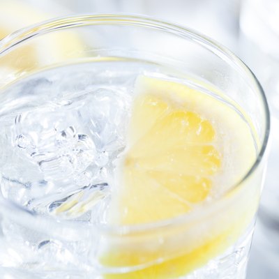 Refreshing Ice Cold Water with Lemon