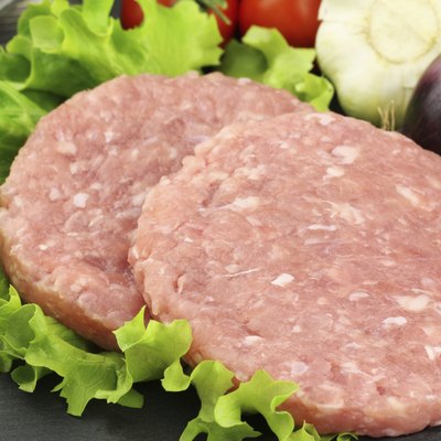 Raw rabbit burgers