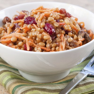 Vegan Salad - Wheat Berry with Cranberries and Nuts