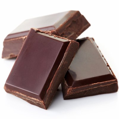 Pieces of dark chocolate
