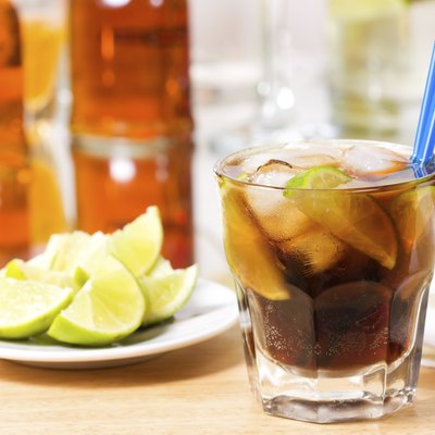 cocktail with lime and cola