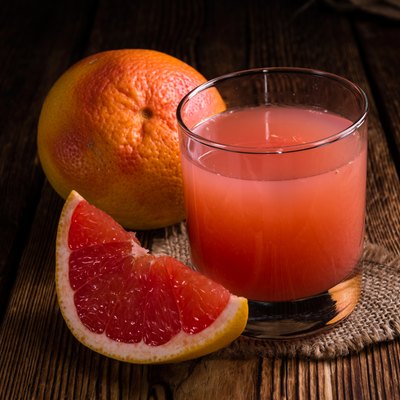 Glass with Grapefruit Juice