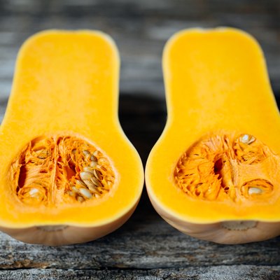 Butternut Squash sliced in half
