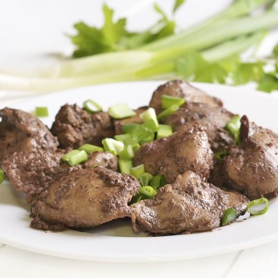 Cooked chicken liver