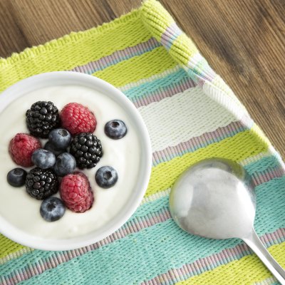Delicious yogurt and fresh berries for breakfast