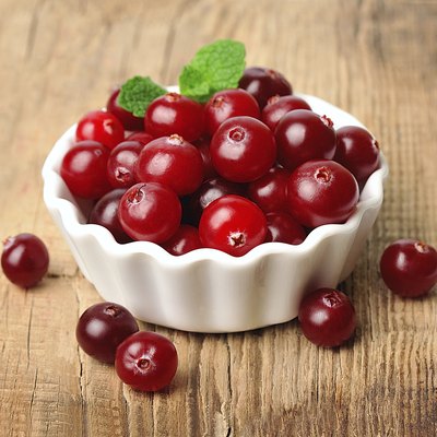 Sweet cranberries close up