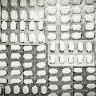 White pills in blister pack