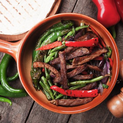 Fajitas with grilled vegetable