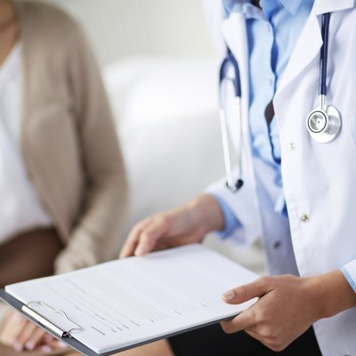 Doctor with medical card