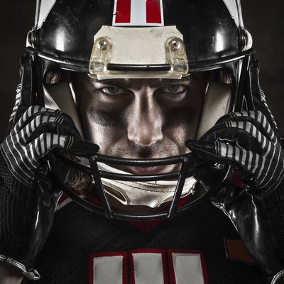 Portrait of american football player