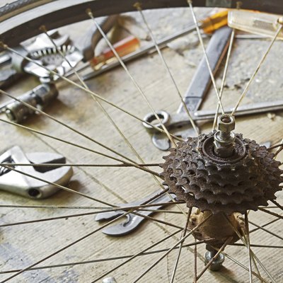 Dirty bicycle of rear sprocket wheel