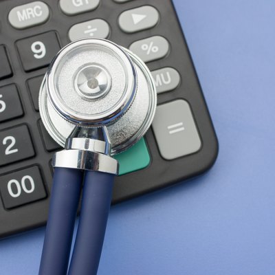 Stethoscope and calculator