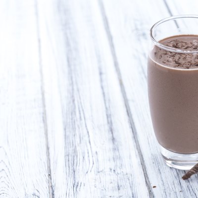 Chocolate Milk (on wooden background)