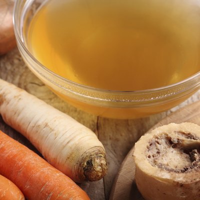 Beef broth and vegetables