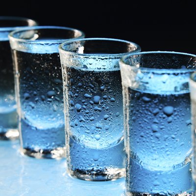 Glasses with an alcoholic drink