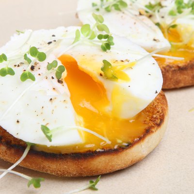 Poached Eggs on Toasted English Muffin