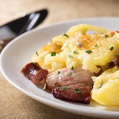 Baked potatoes with cheese