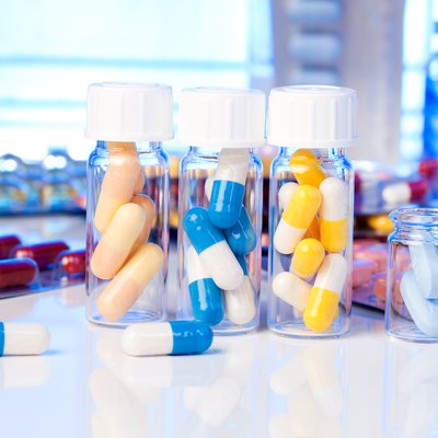 Colorful medical capsules