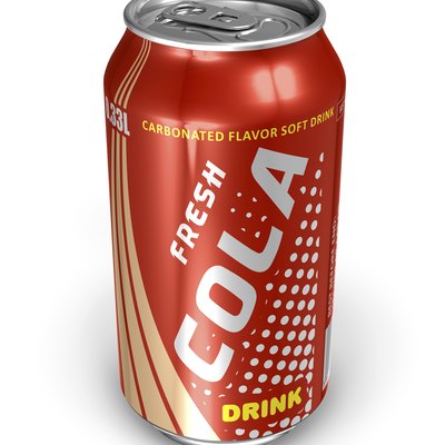 Cola drink in metal can