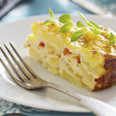 Potato and pepper breakfast gratin