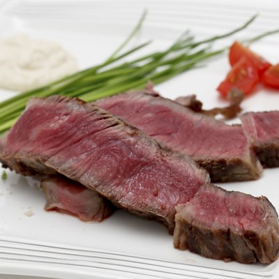 Wagyu steak dinner closeup
