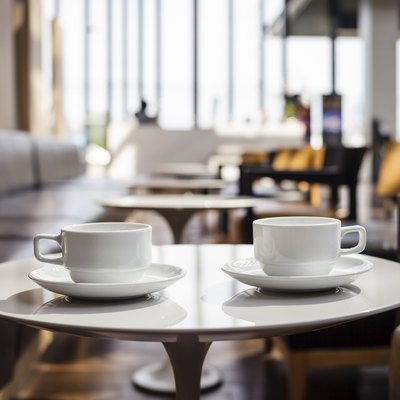 Two Cup of coffees at coffee shop