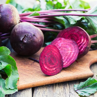 Fresh beet on wooden background