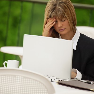 Businesswoman and laptop