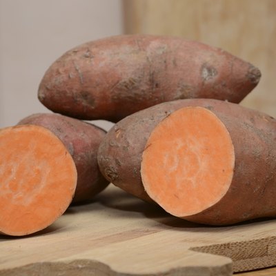 sweet potato sliced in half