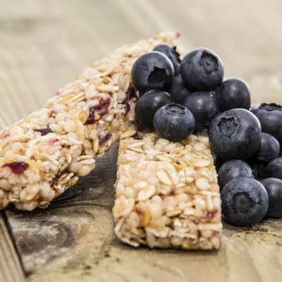 Muesli Bars with fresh Blueberries
