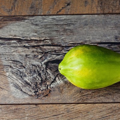 Papaya on wood